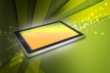Tablet Pc resimde arka plan üzerinde