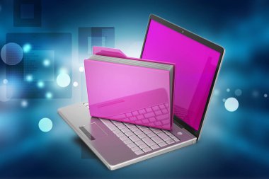Laptop 3D çizim dosyaları ile