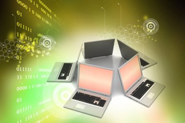 Soyut arka planda Internet illüstrasyonu