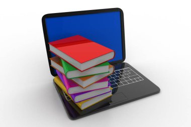 Beyaz arka planda çevrimiçi okuma kavramı