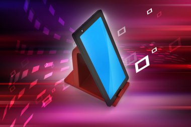Tablet Pc resimde arka plan üzerinde