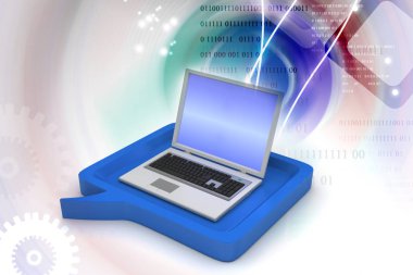 Laptop 3D çizim dosyaları ile