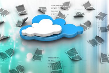 Bulut kavramı 3D çizimi