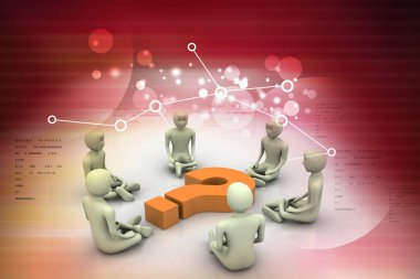 İş takım kavramı. Soyut illüstrasyon