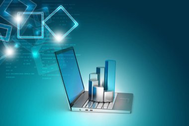 Laptop 3D çizim dosyaları ile