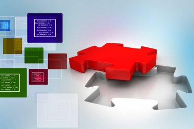 Bulmaca yüzük 3D çizimi