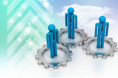 İş takım kavramı. Soyut illüstrasyon