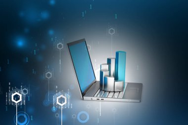 Laptop 3D çizim dosyaları ile