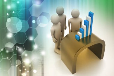 İş takım kavramı. Soyut illüstrasyon