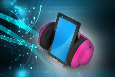 dijital arka planda modern akıllı telefon 