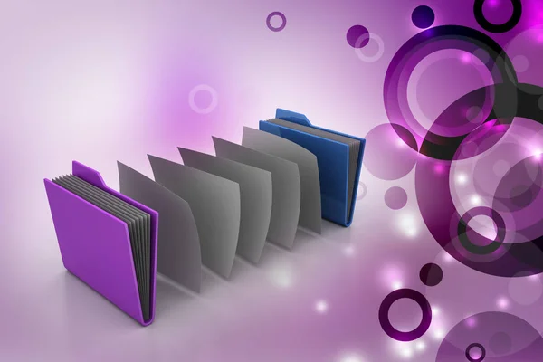 3d illustration of Laptop with files — Stock Photo, Image