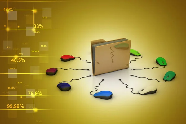 Ilustración Del Concepto Transferencia Archivos Fondo Color — Foto de Stock