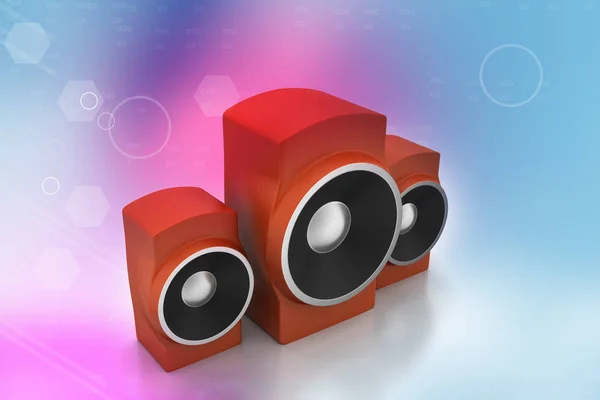 Ilustración Altavoces Concepto Audio Tema —  Fotos de Stock