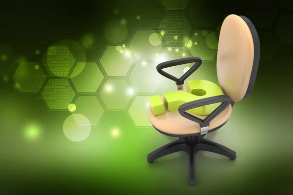 Executive chair on color background. Workplace concept