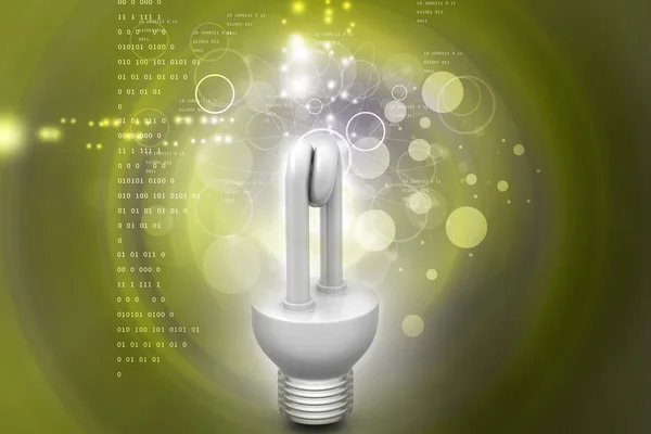 Illustration Energy Saving Fluorescent — Stock Photo, Image