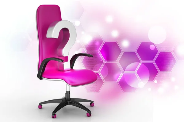 Krzesło Wykonawcze Kolorowym Tle Koncepcja Miejsca Pracy — Zdjęcie stockowe