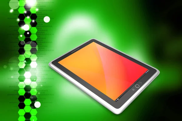 Ilustracja Komputera Typu Tablet Ekranem Dotykowym — Zdjęcie stockowe