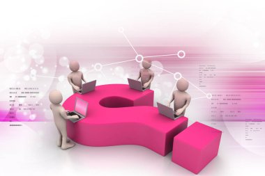 İş takım kavramı. Soyut illüstrasyon