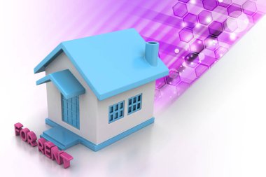 3D Emlak iş kavramı üzerinde arka plan