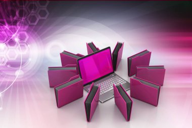 Laptop 3D çizim dosyaları ile