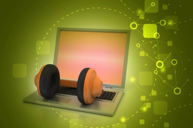 Laptop 3D çizim dosyaları ile