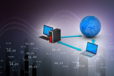 Internet bağlantı kavramı renk arka plan üzerinde