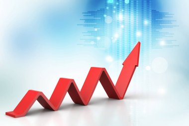 Grafinin 3d illüstrasyonu başarıya taşınıyor