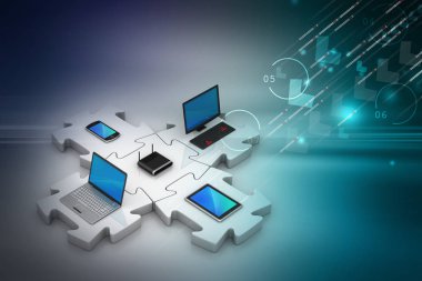 Internet bağlantı kavramı renk arka plan üzerinde