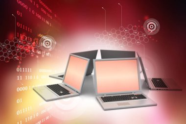Soyut arka planda Internet illüstrasyonu