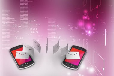 renk arka plan üzerinde dosya aktarımı kavramı 3D Illustration