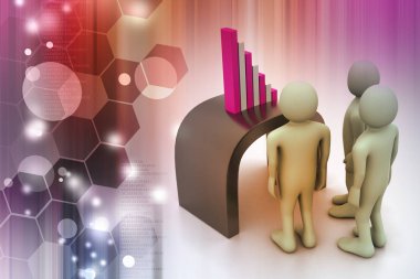 İş takım kavramı. Soyut illüstrasyon