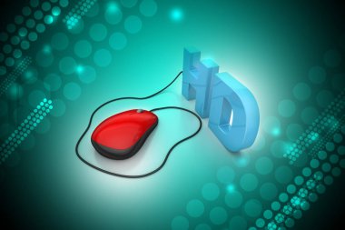 İnternet Konsepti. Bilgisayar faresi illüstrasyonu