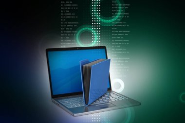 Laptop 3D çizim dosyaları ile