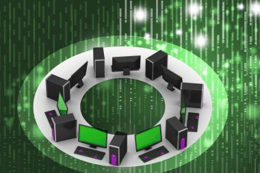 Bilgisayar teknolojileri kavramı illüstrasyon