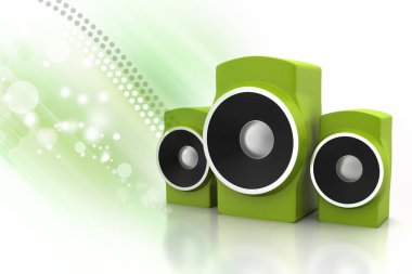 müzik konsepti 3D Illustration. Ses Tema