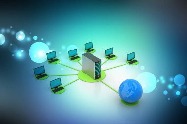 sunucusu ile ağ insanlar