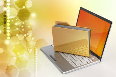 Laptop 3D çizim dosyaları ile