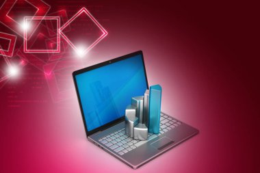 Laptop 3D çizim dosyaları ile