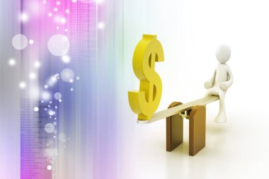 3D adam arka plan üzerinde. İş kavramı