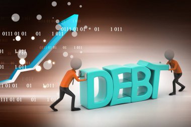 evrak çantası ile 3D iş adamı