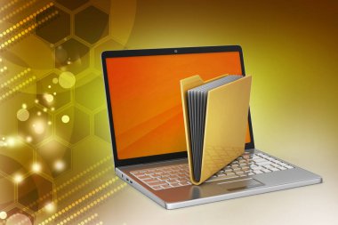 Laptop 3D çizim dosyaları ile