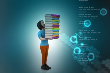 evrak çantası ile 3D iş adamı