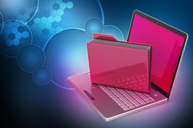 Laptop 3D çizim dosyaları ile