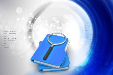 Dosya arama 3d illüstrasyon 