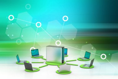 sunucusu ile ağ insanlar