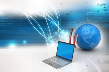 Internet bağlantı kavramı renk arka plan üzerinde