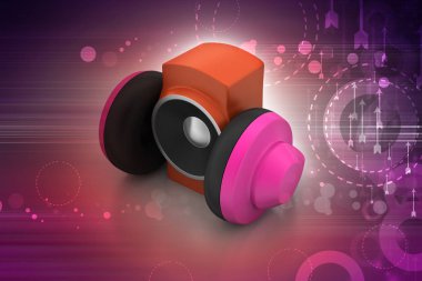 Parlak arka plan müzik hoparlör 