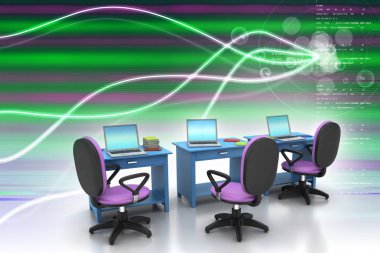 çalışma alanı bilgisayar ile 3D çizimi 