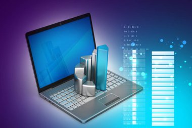 Laptop 3D çizim dosyaları ile