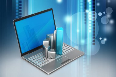 Laptop 3D çizim dosyaları ile